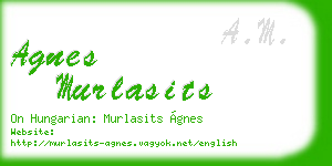 agnes murlasits business card